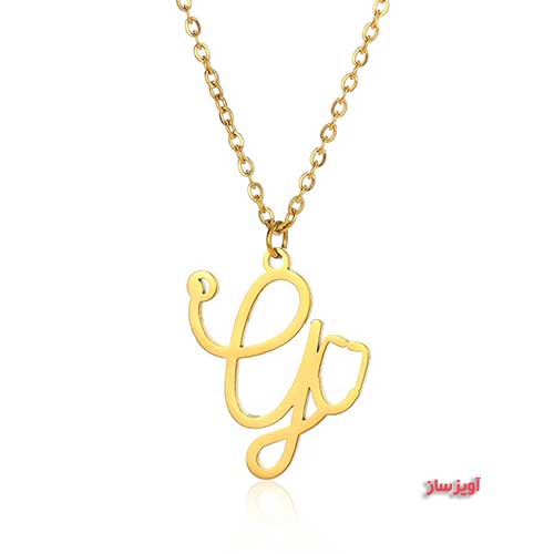 گردنبند حرف انگلیسی G طرح دکتر کد 102671