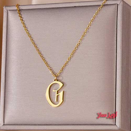 گردنبند حرف انگلیسی G کد 102673