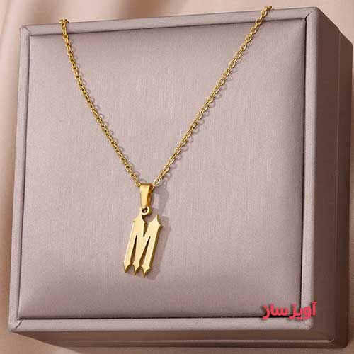 گردنبند حرف انگلیسی M کد 102848