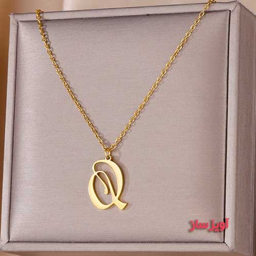 گردنبند حرف انگلیسی Q کد 102956