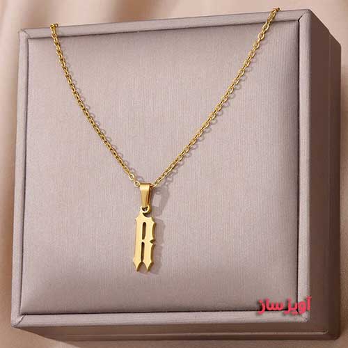 گردنبند حرف انگلیسی R کد 102982