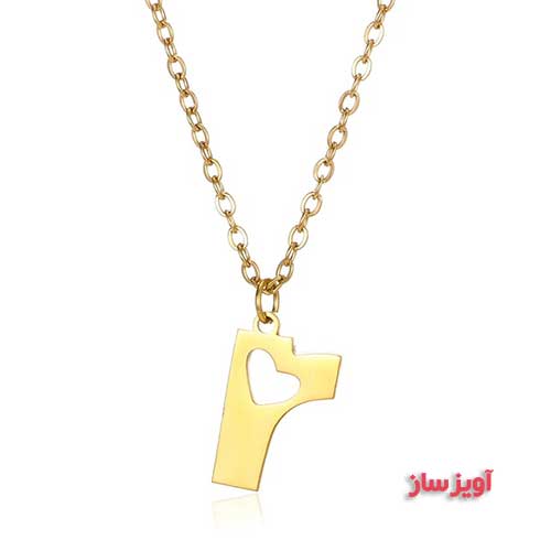 گردنبند حرف انگلیسی r طرح قلب کد 102988
