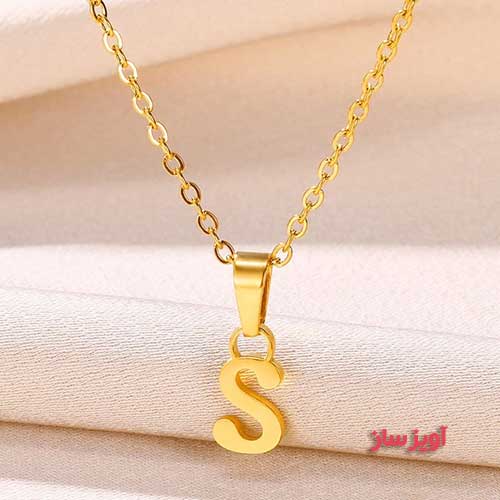 گردنبند حرف انگلیسی S کد 103013