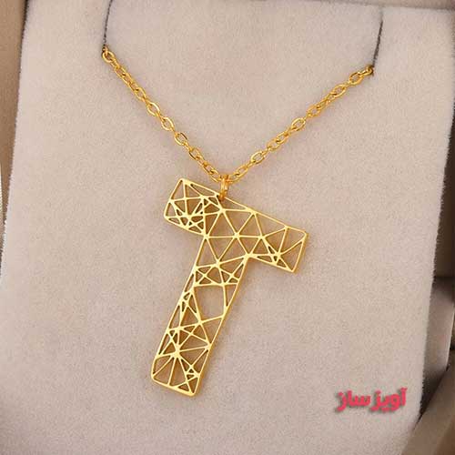 گردنبند حرف انگلیسی T کد 103041