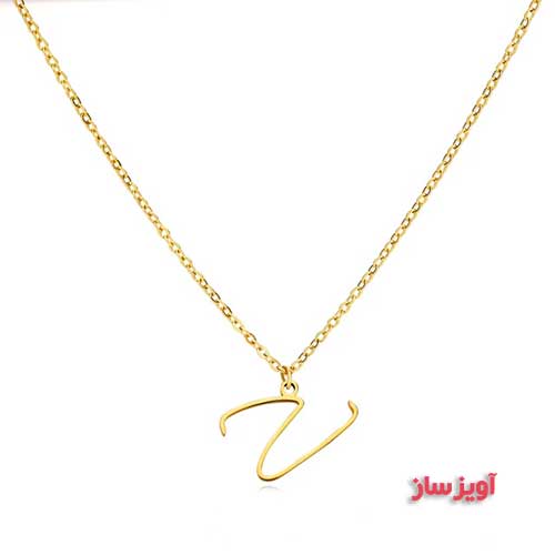 گردنبند حرف انگلیسی V کد 103098