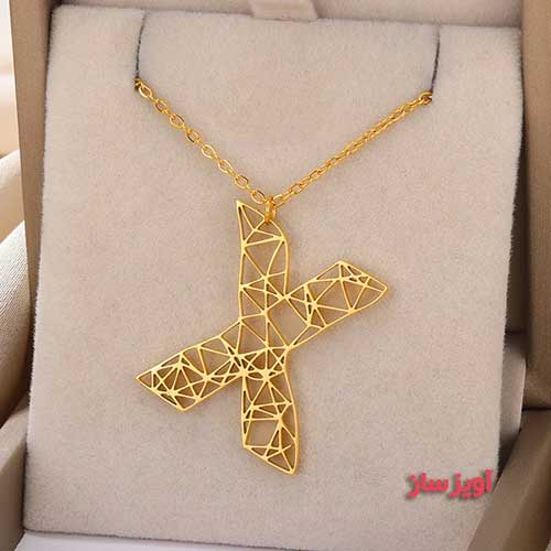 گردنبند حرف انگلیسی X کد 103167