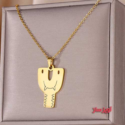 گردنبند حرف انگلیسی Y طرح هیولای فانتزی کد 103198