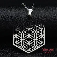 گردنبند گل هندسی نماد زندگی کد 100148