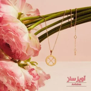 گردنبند گل قلب کد 100179