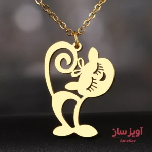 گردنبند گربه فانتزی کد 100203
