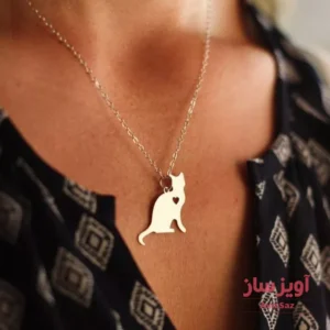 گردنبند گربه عشق کد 100204