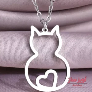 گردنبند گربه و قلب کد 100205