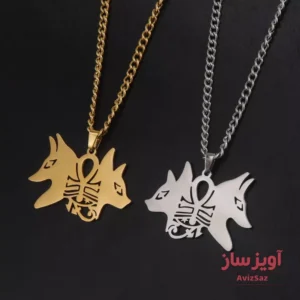 گردنبند گربه مصری با صلیب کد 100210