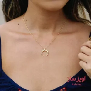 گردنبند هلال ماه کد 100231