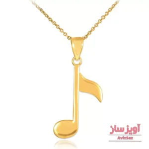 گردنبند نوت موسیقی کد 100341