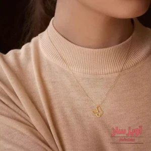 گردنبند پروانه کد 100387