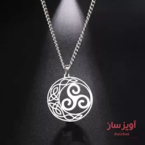 گردنبند تریسکلیون با هلال ماه کد 100400