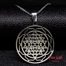 گردنبند گل نیلوفر ابی کد 100405