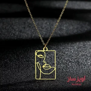 گردنبند صورت خانم کد 100466