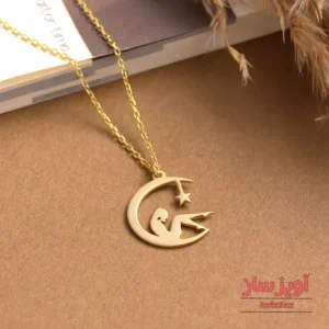گردنبند دختر ماه و ستاره کد 100633
