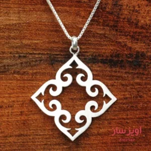 گردنبند قلب گل دار کد 100667