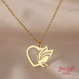 گردنبند قلب پروانه کد 100668