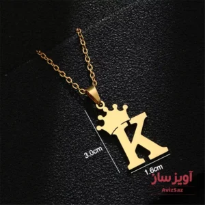 گردنبند حرف انگلیسی K کد 100727