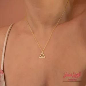 گردنبند مثلث هندسی کد 100773
