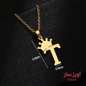 گردنبند حرف انگلیسی T کد 100866