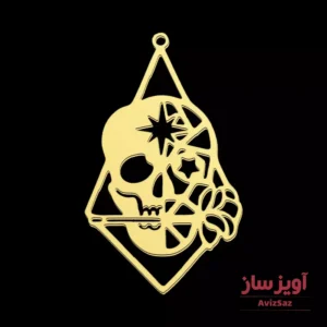 گردنبند اسکلت و گل کد 100974