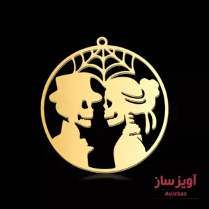 گردنبند اسکلت زن و مرد کد 100975