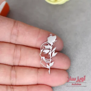 گردنبند اسکلت و گل کد 100980