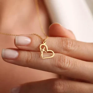 گردنبند قلب و صلیب کد 101037