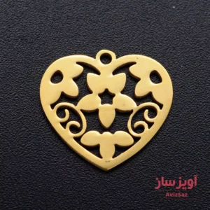 گردنبند قلب و گل کد 101054