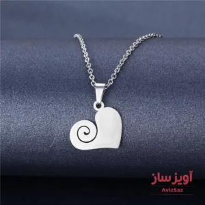 گردنبند قلب مارپیچ کد 101073