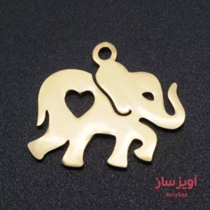 گردنبند فیل با طرح قلب کد 101116