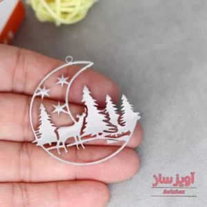 گردنبند گوزن و درخت کاج کد 101130