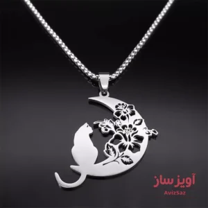 گردنبند کیتی و ماه و گل کد 101196