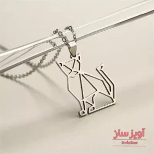 گردنبند گربه هندسی کد 101197