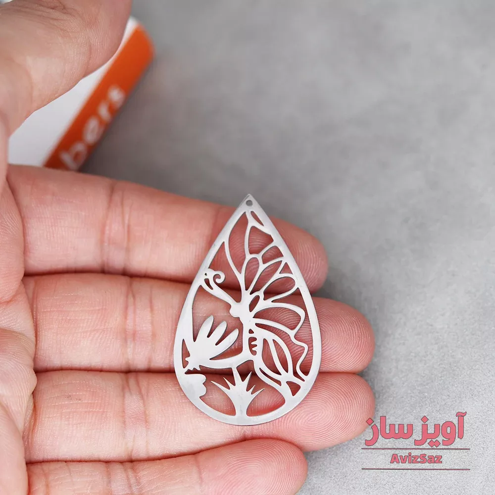 گردنبند پروانه و گل کد 101236
