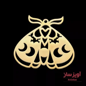 گردنبند شاپرک و ماه کد 101247