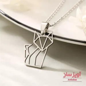 گردنبند روباه هندسی کد 101333