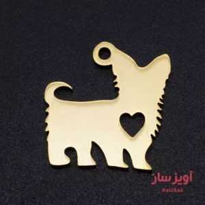 گردنبند سگ با طرح قلب کد 101337