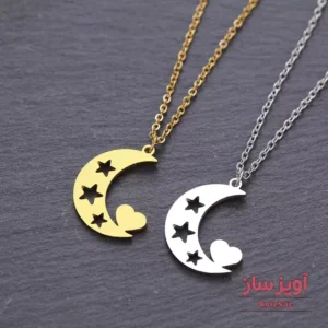 گردنبند ماه و ستاره و قلب کد 101489
