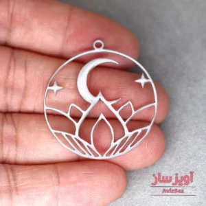 گردنبند ماه و گل نیلوفر کد 101501