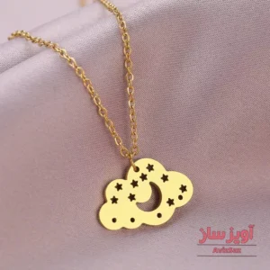 گردنبند ماه و ستاره و ابر کد 101554