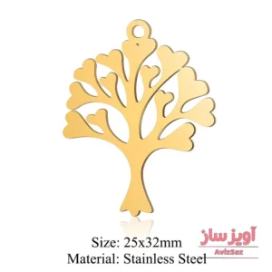 گردنبند درخت قلبی کد 101659
