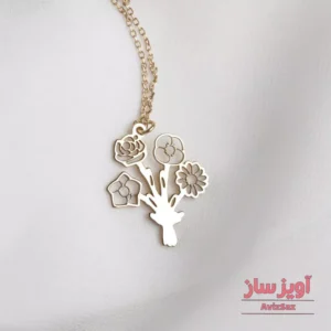 گردنبند دسته گل رز کد 101670