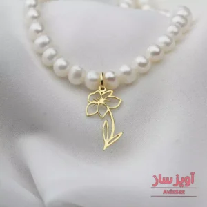 گردنبند گل داوودی کد 101683