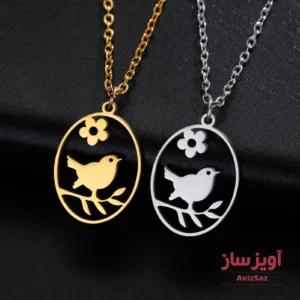 گردنبند پرنده و شاخه و گل کد 101896